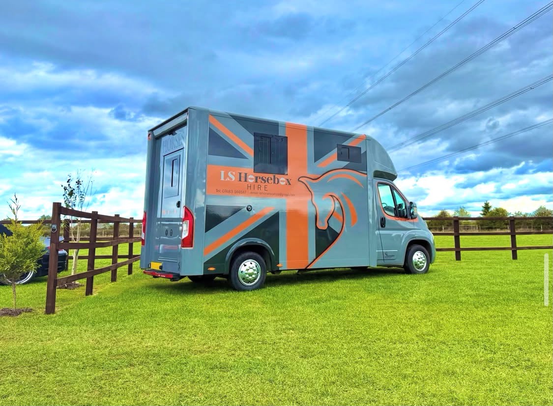 LS Horsebox Hire custom built 3.5T horsebox with ramp down